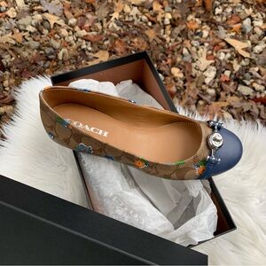 Coach Leila Women's Floral Ballet Flats Size 6